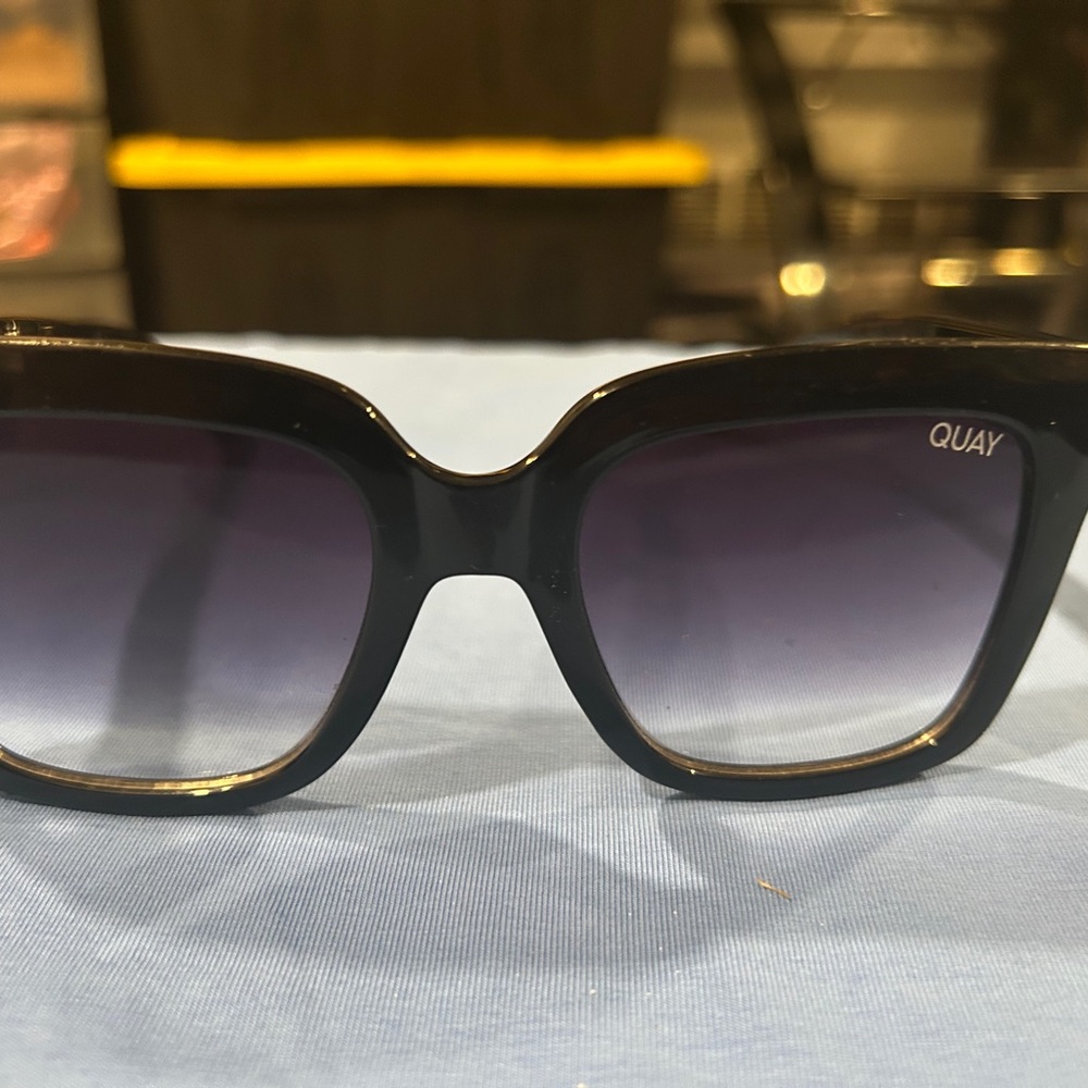 Quay Australia Black Gradient Sunglasses Icy